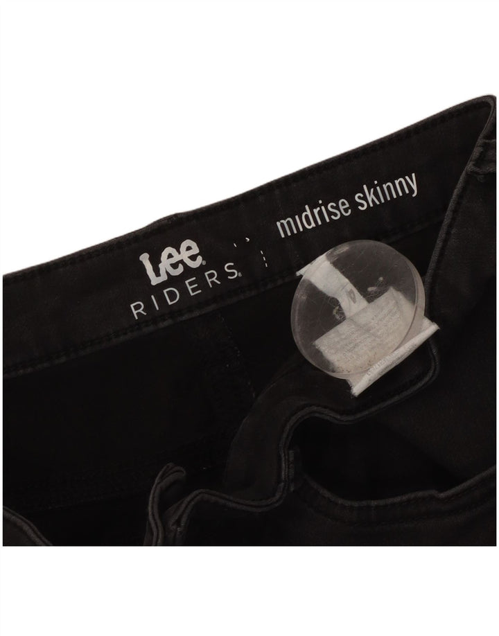 LEE Womens Riders Mid Rise Skinny Jeans US 4 Small W32 L24 Black