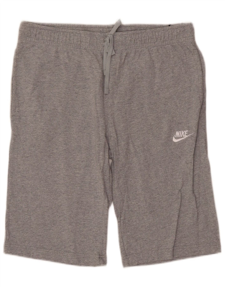 NIKE Sportshorts til mænd, mellemgrå flækket bomuld