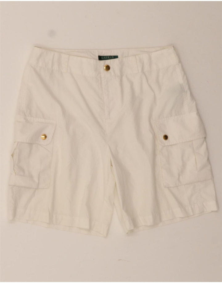 RALPH LAUREN Womens Cargo Shorts US 6 Medium W32  White Cotton Vintage Ralph Lauren and Second-Hand Ralph Lauren from Messina Hembry 