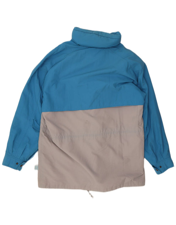 San Felice Windbreaker Coat med hætte til mænd UK 40 Stor blå farveblok