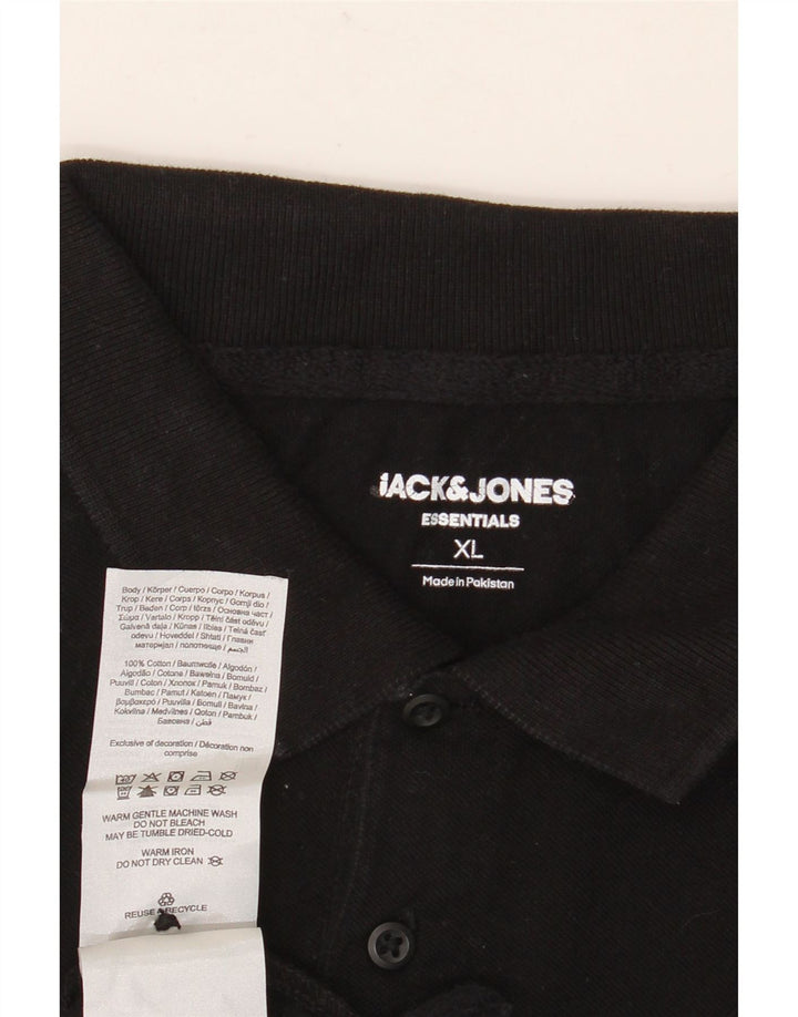 JACK & JONES Poloshirt til mænd XL Sort bomuld