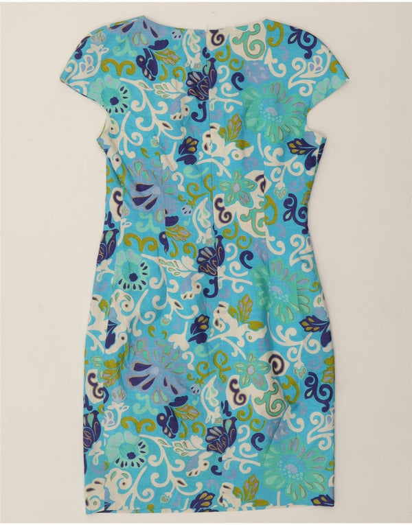 Vintage dameskedekjole UK 10 Small Blue Floral
