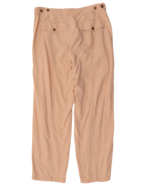 Marks & Spencer kvinders højtaljede chinobukser UK 14 Large W34 L29 Beige