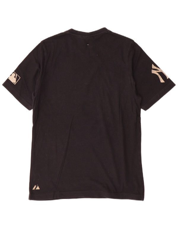 Majestic Herre New York Yankees Grafisk T-Shirt Top Medium Sort Bomuld