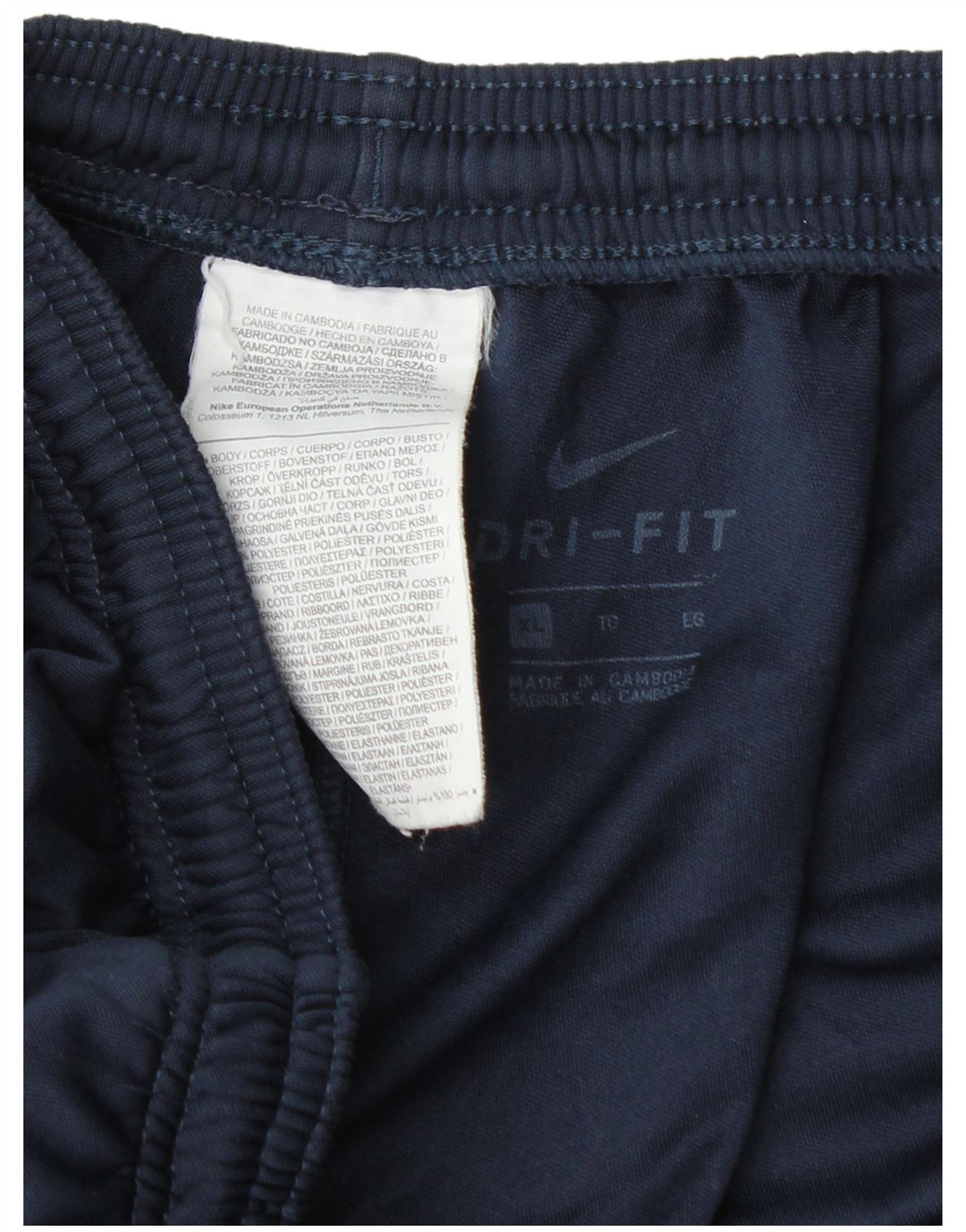 Nike herre Dri Fit træningsdragt bukser XL marineblå polyester