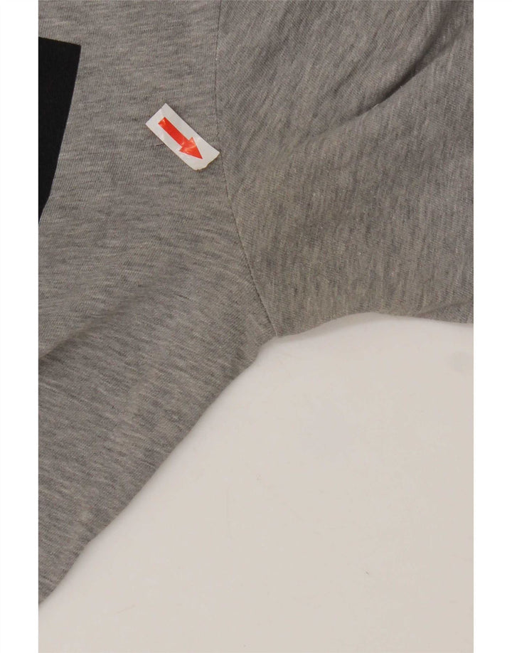 Nike Herre Dri Fit grafisk T-shirt top lille grå bomuld