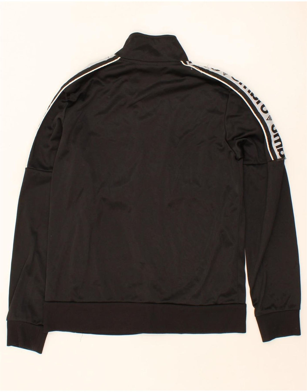 UMBRO Boys Graphic Tracksuit Top Jacket 14-15 Years XL Black Polyester Vintage Umbro and Second-Hand Umbro from Messina Hembry 
