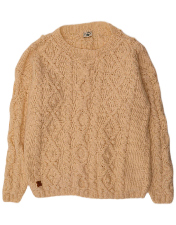 Pachamama Herre Boat Neck Jumper Sweater Large Off White Uld