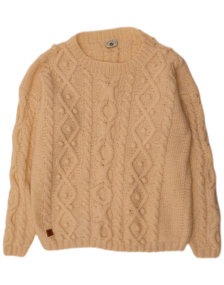 Pachamama Herre Boat Neck Jumper Sweater Large Off White Uld