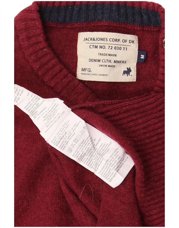 JACK & JONES Herretrøjetrøje med rund hals, medium Bourgogne bomuld