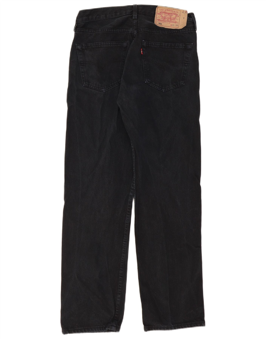 Levi's Dame 501 Straight Jeans W32 L30 Sort Bomuld