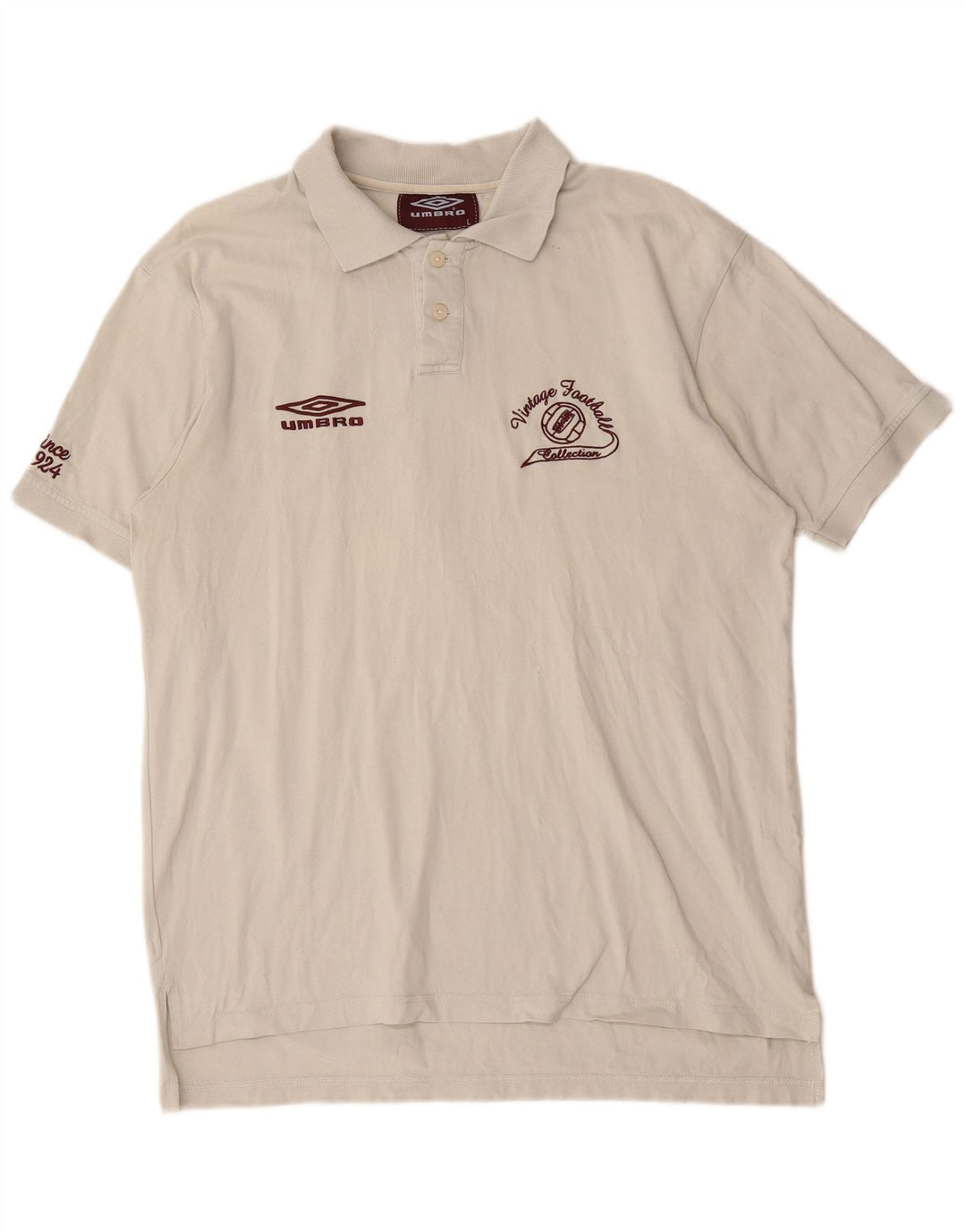 Umbro Herre Grafisk Polo Shirt Stor Hvid Bomuld