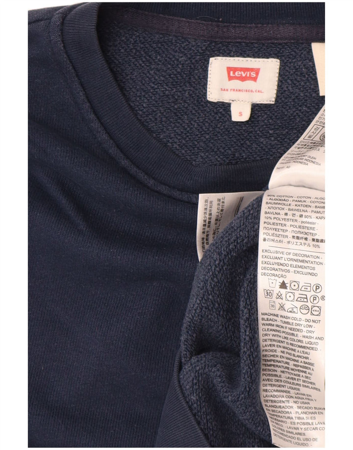 LEVI'S Sweatshirt til mænd, lille marineblå bomuld