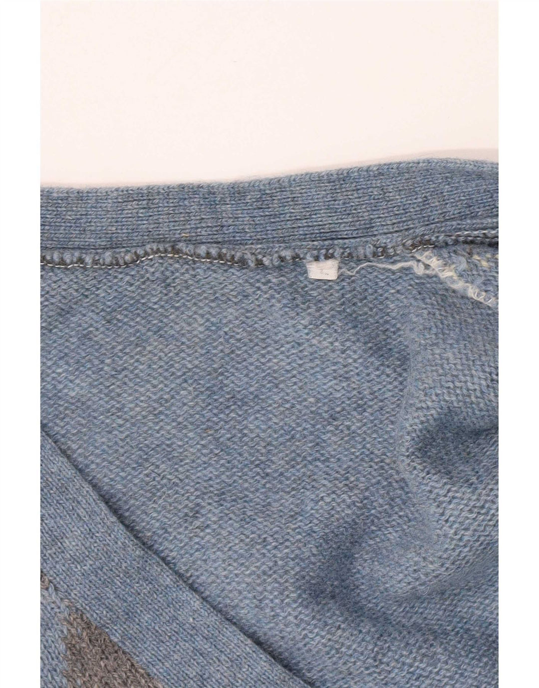 Vintage herre cardigan sweater Large Blue Argyle/Diamond