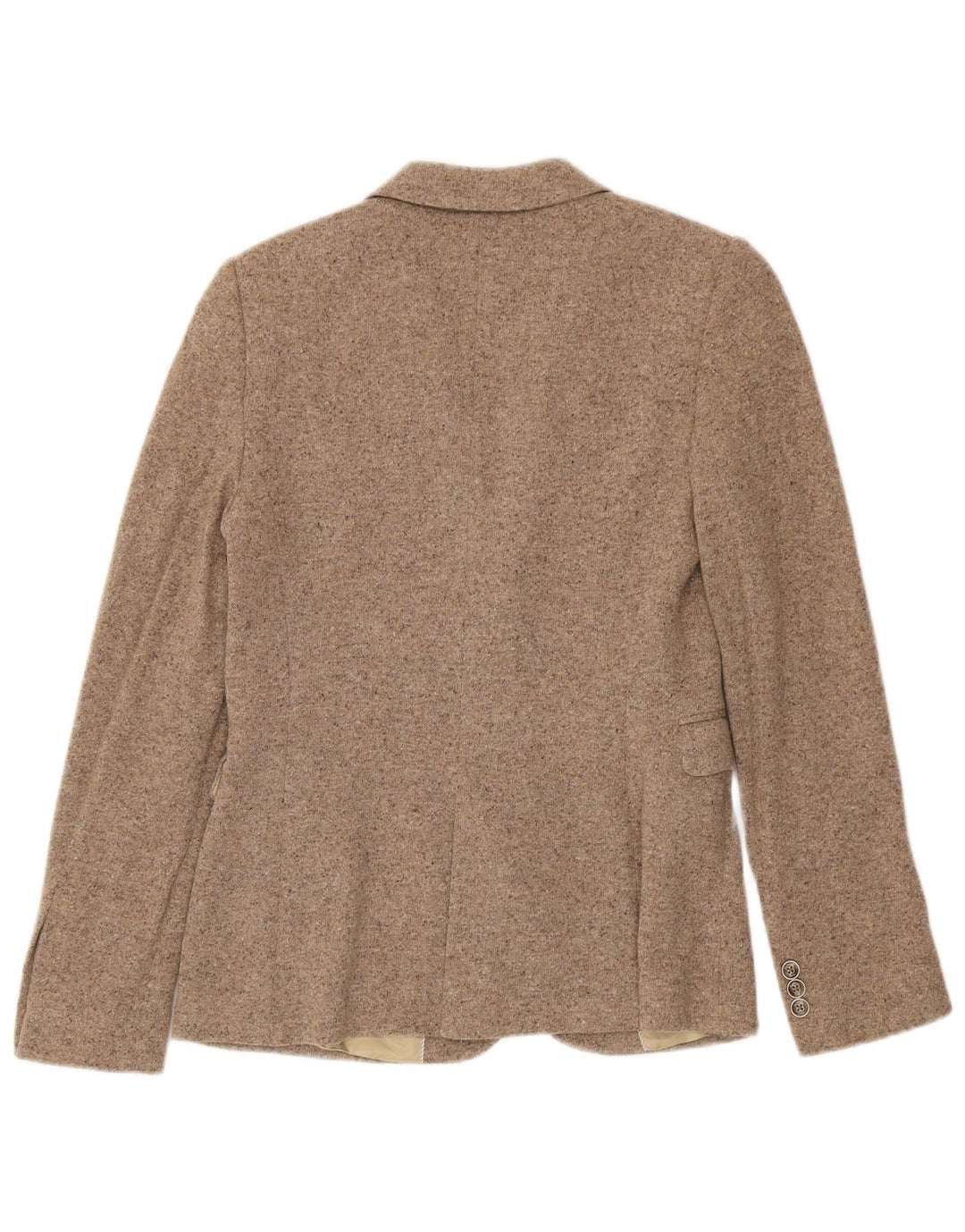 Massimo Dutti Damestrik 2-knaps blazerjakke EU 40 Medium Beige Flecked