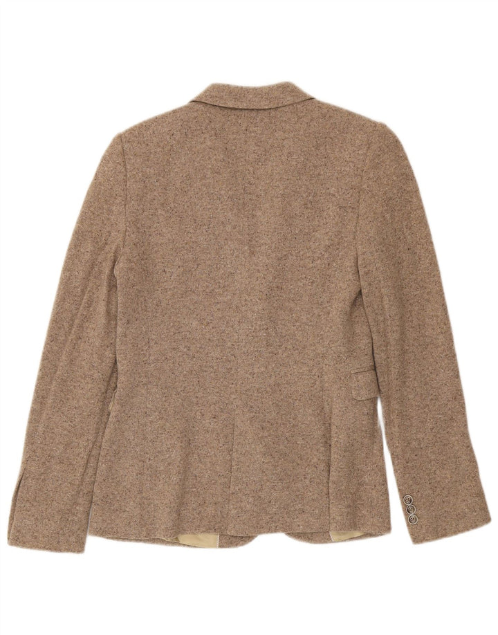 Massimo Dutti Damestrik 2-knaps blazerjakke EU 40 Medium Beige Flecked