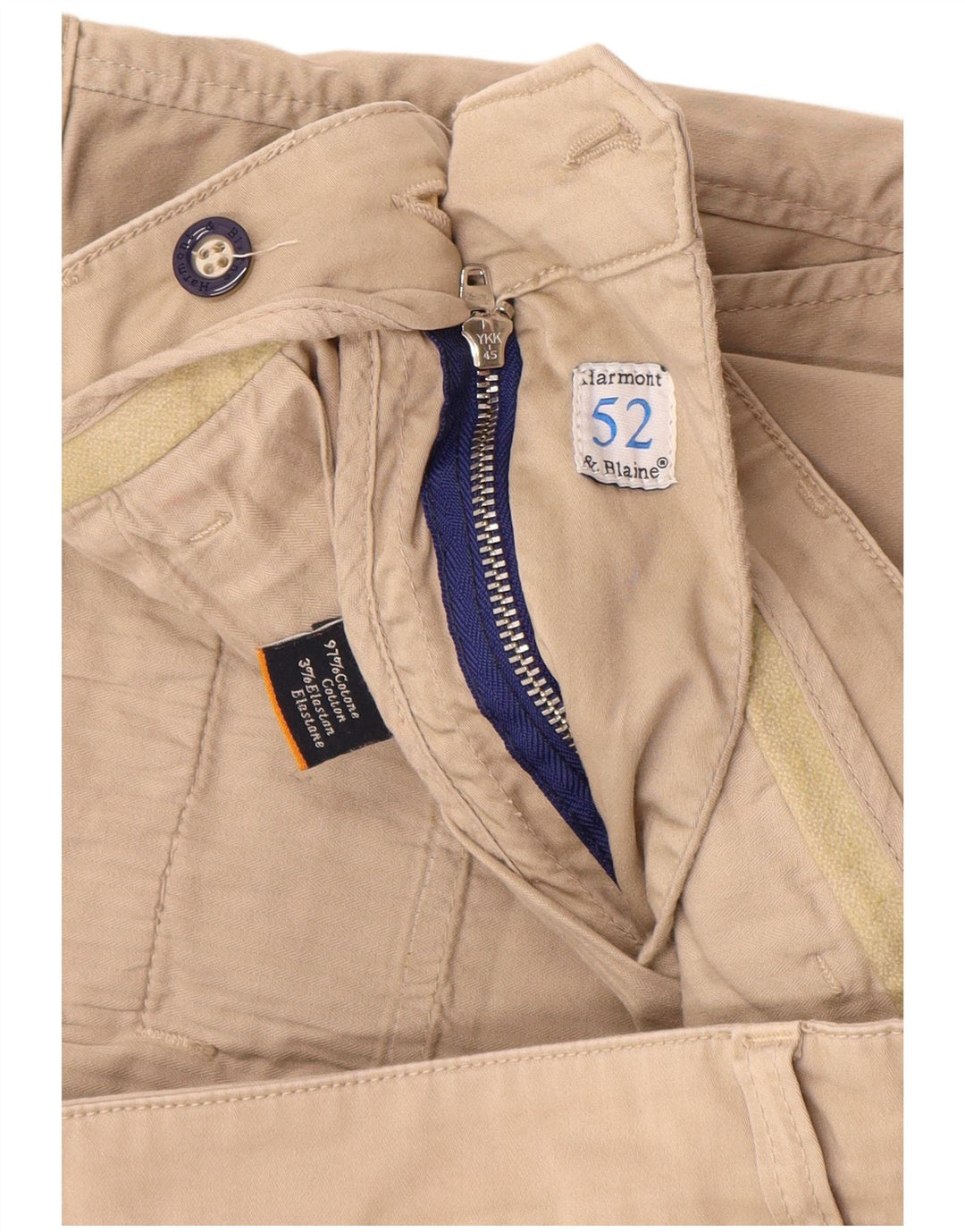 HARMONT & BLAINE Chino Shorts til mænd IT 52 XL W34 Beige Bomuld