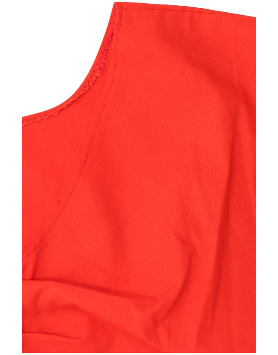 VINTAGE Womens Crop Bluse Top UK 16 Large Red