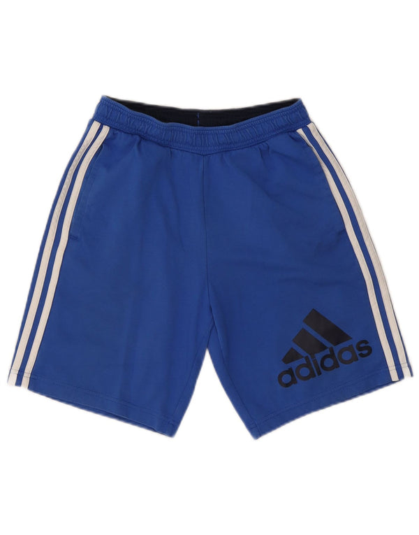 Adidas drenge grafiske sportsshorts 13-14 år blå bomuld