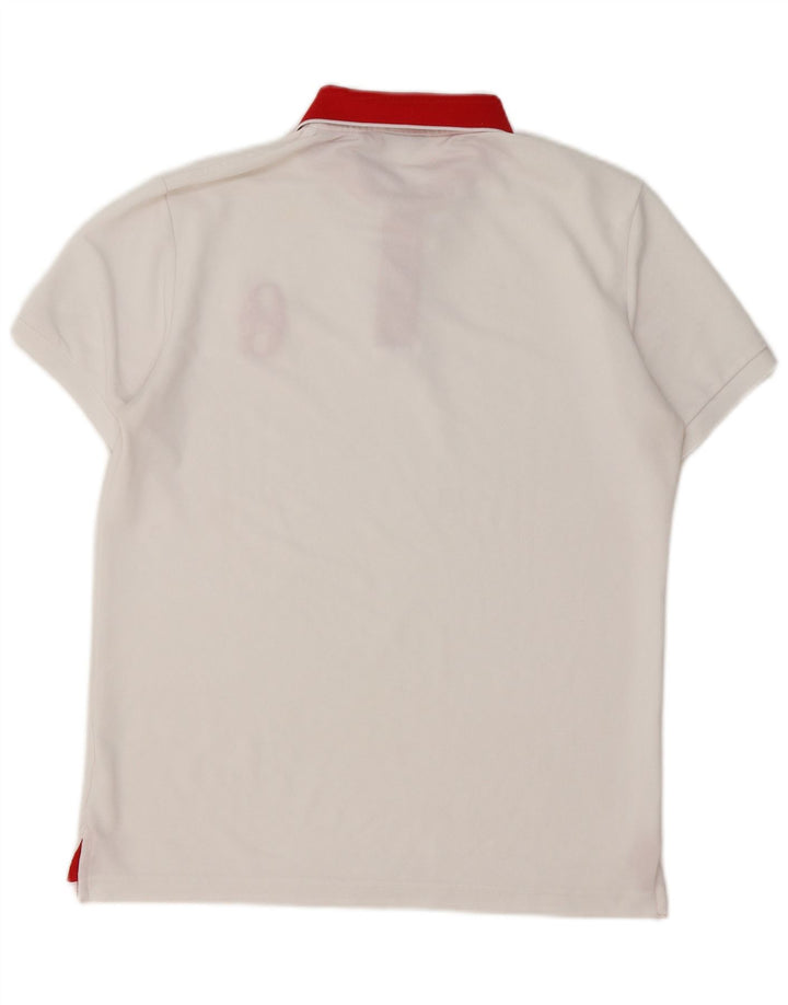 Conte of Florence Herre Rugby Polo Shirt Medium White