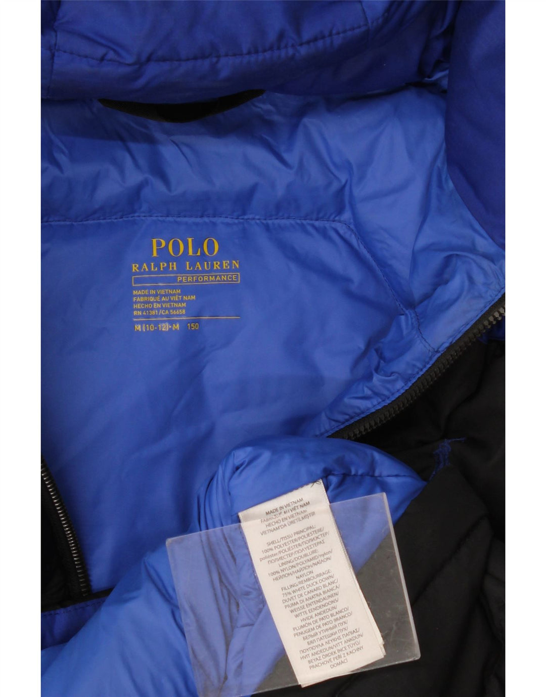 Polo Ralph Lauren drenge polstret jakke 10-11 år medium sort farveblok