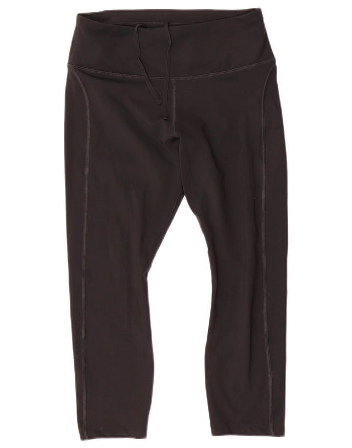 Nike Dame Dri Fit Capri Leggings UK 14 Medium Sort Polyester