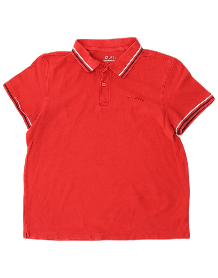 Lotto Herre Life's Polo Shirt Medium Rød Bomuld