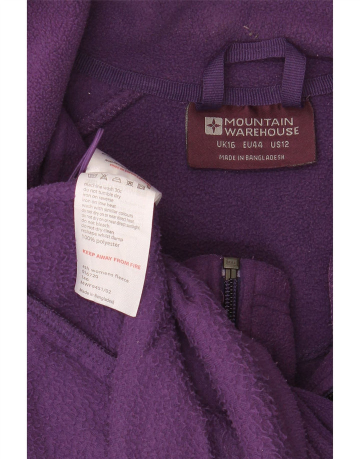 Mountain Warehouse Dame Fleecejakke UK 16 Stor Lilla Polyester