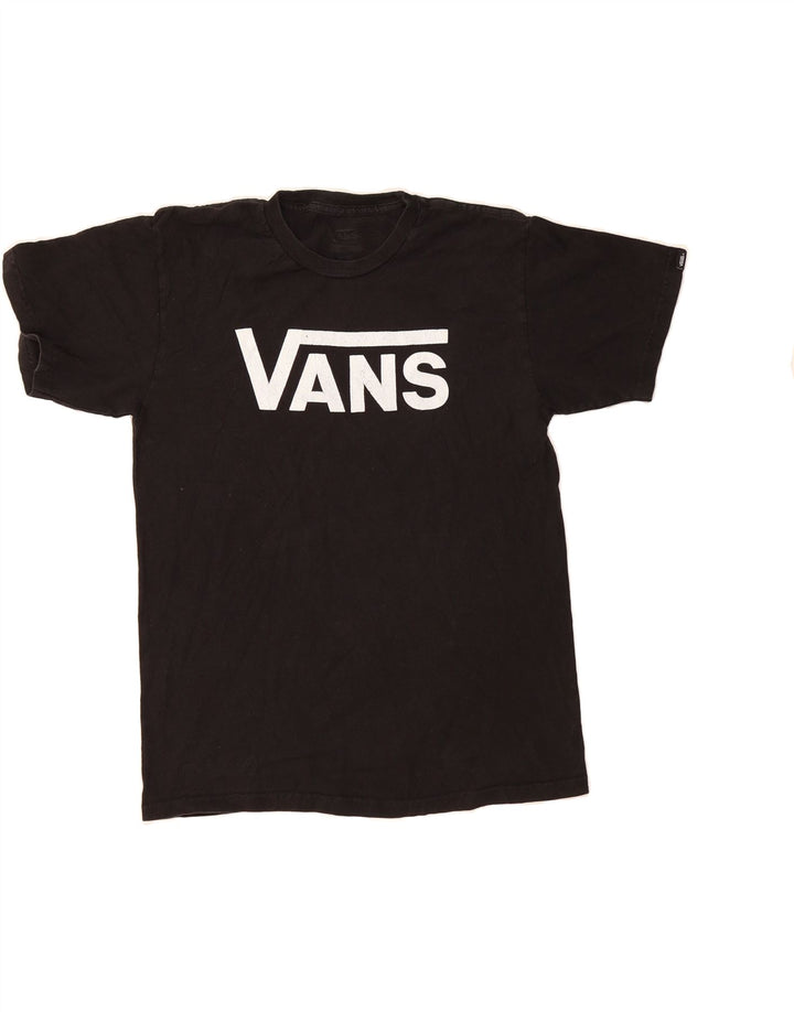 VANS Mens Classic Fit Graphic T-Shirt Top Small Black Vintage Vans and Second-Hand Vans from Messina Hembry 