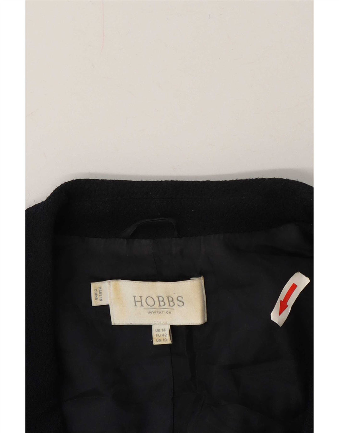 Hobbs Dame 2 Button Blazer Jacket UK 14 Large Navy Blue Polyester