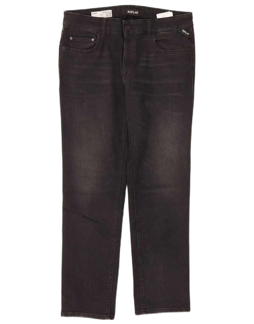 REPLAY Womens Faaby Slim Jeans W30 L28 Black Cotton