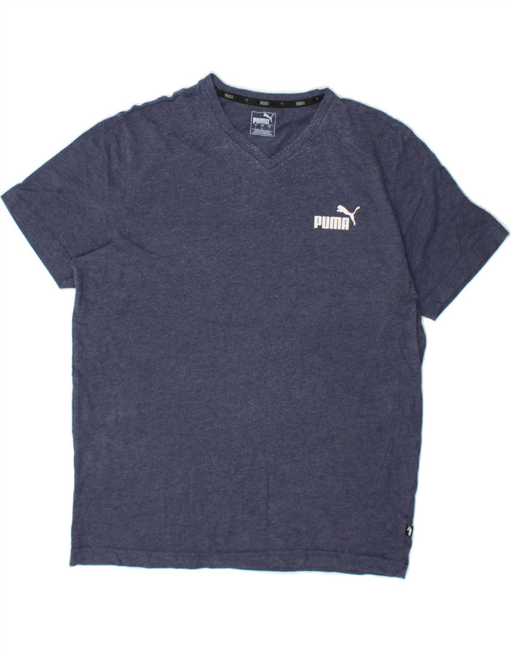PUMA Mens T-Shirt Top Large Navy Blue Vintage Puma and Second-Hand Puma from Messina Hembry 