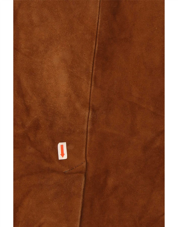 Vintage Herre 3-knaps ruskindsblazerjakke IT 50 Stor Brun