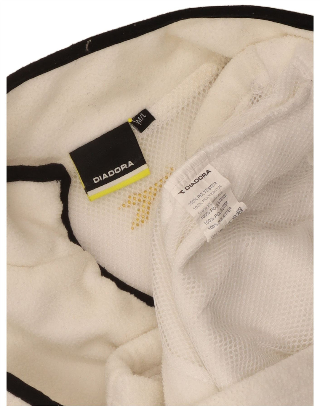 Diadora Dame Fleecejakke UK 14 Medium White Polyester