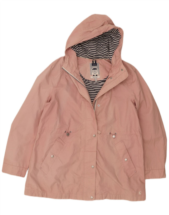 Joules Regnfrakke med hætte til kvinder UK 14 Large Pink Bomuld