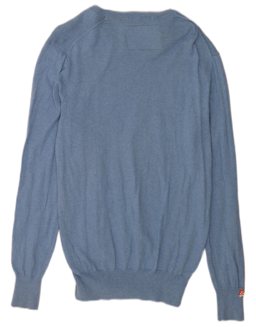 Superdry Herre Boat Neck Jumper Sweater Stor Blå Bomuld
