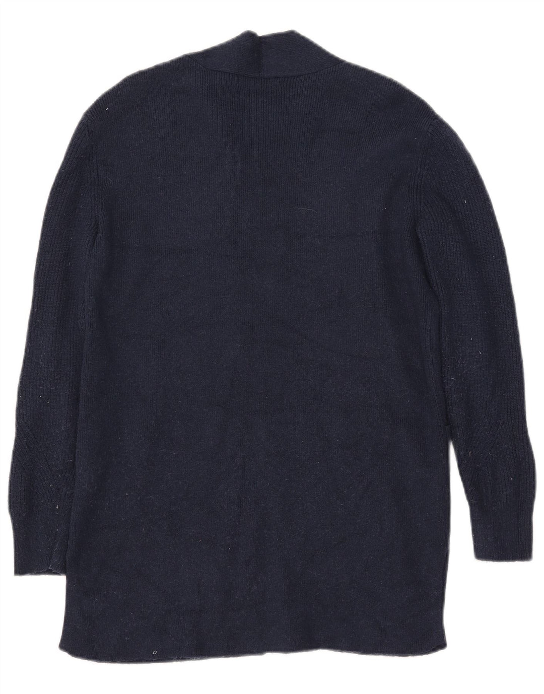 Marks & Spencer Dame Longline Åben Cardigan Sweater UK 10 Small Navy Blue