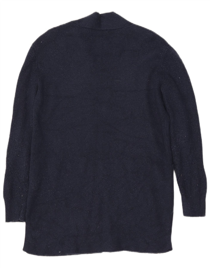 Marks & Spencer Dame Longline Åben Cardigan Sweater UK 10 Small Navy Blue