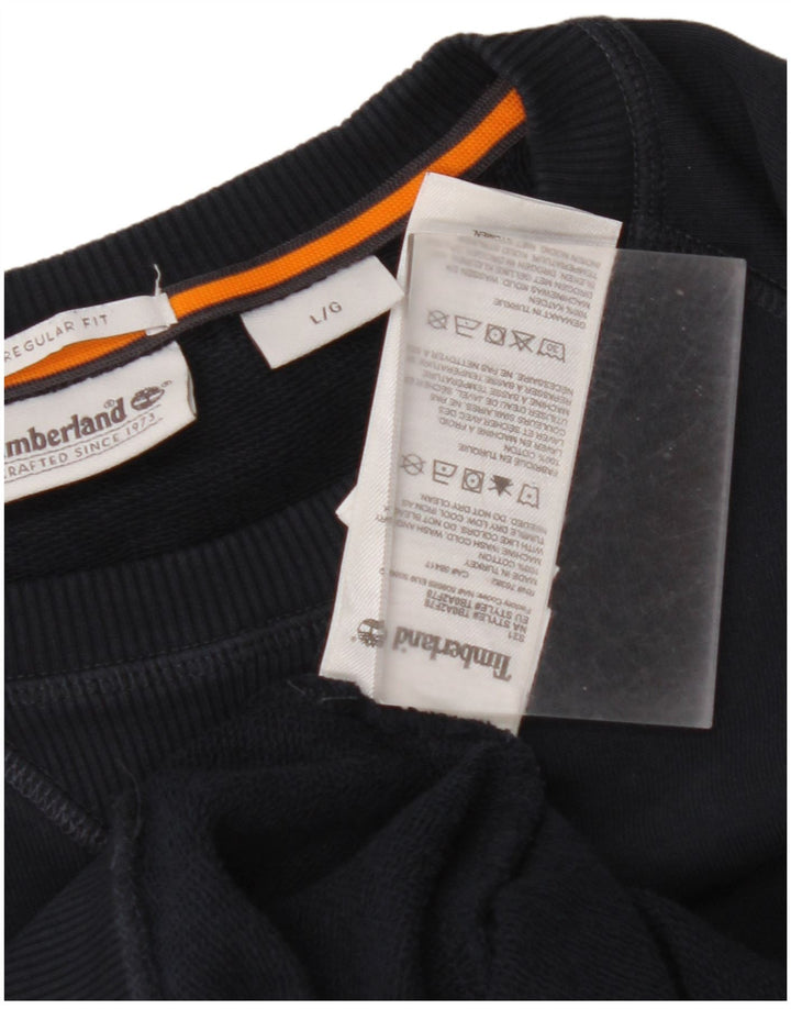 TIMBERLAND Herre Regular Fit Sweatshirt Jumper Stor marineblå bomuld