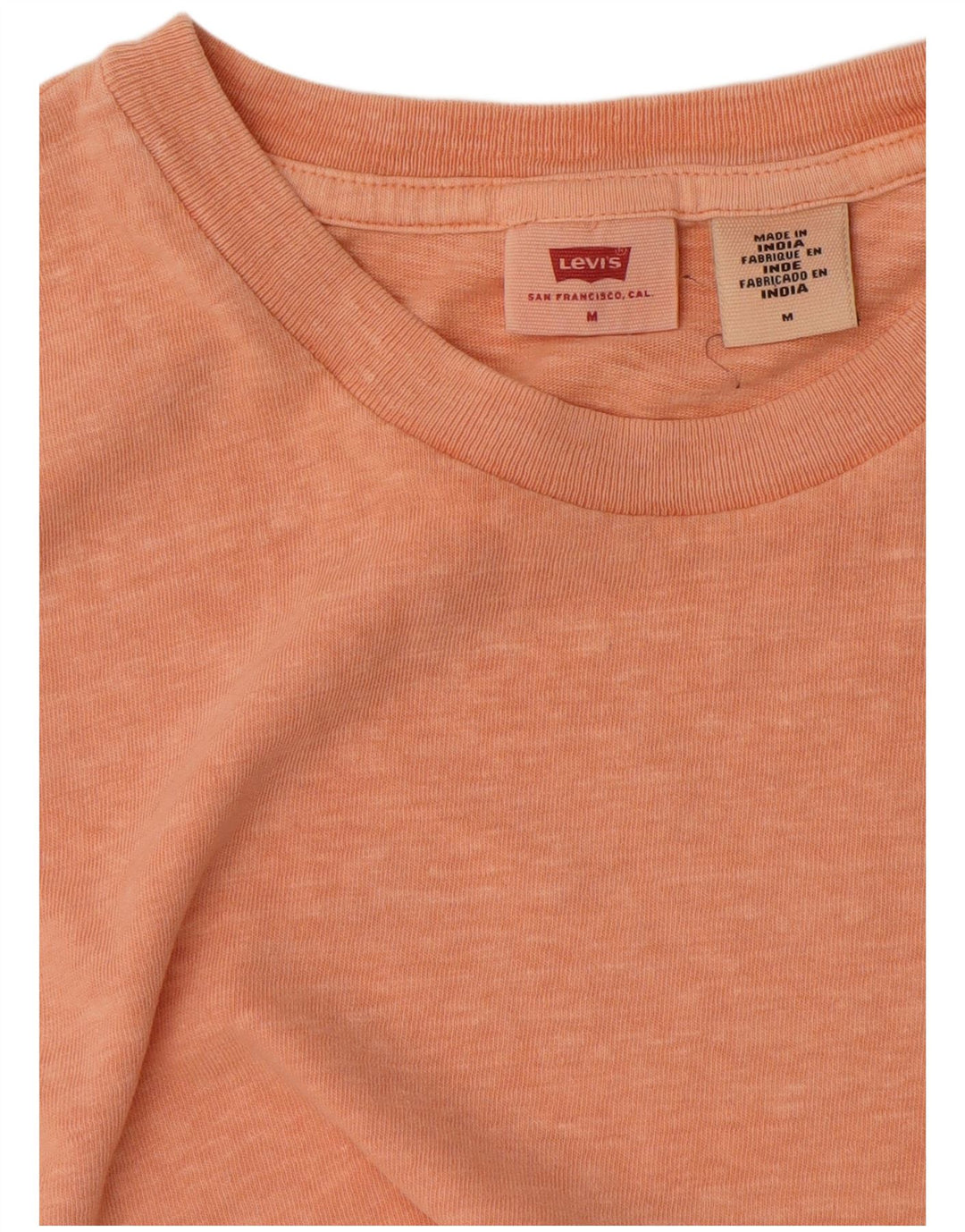 LEVI'S Dame T-Shirt Top UK 14 Medium Orange