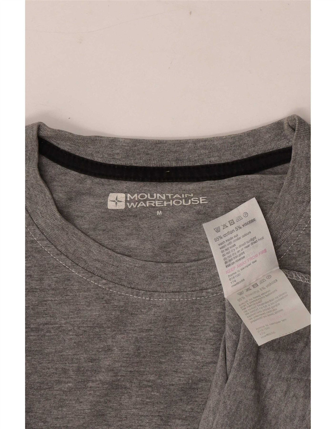 Mountain Warehouse Herre grafisk T-shirt Top Medium Grey Flecked Bomuld