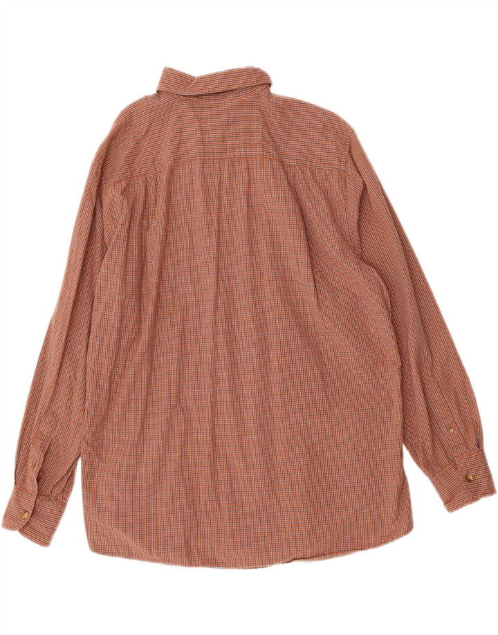 DOCKERS Mens Shirt Large Orange Check Cotton Vintage Dockers and Second-Hand Dockers from Messina Hembry 
