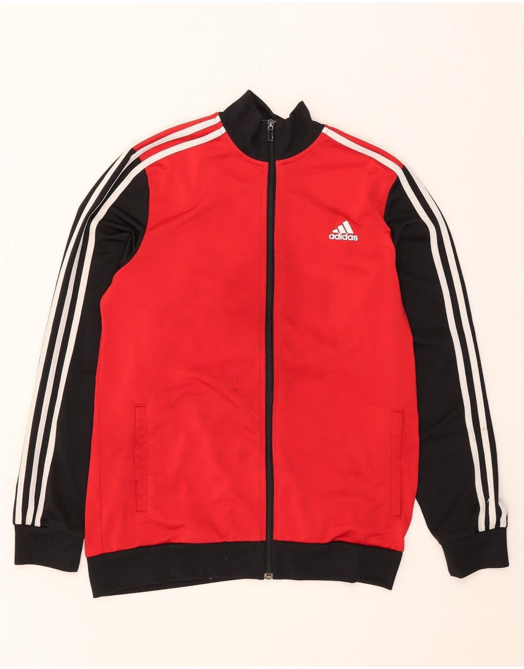ADIDAS Træningsdragt topjakke til drenge 15-16 år Rød Colourblock