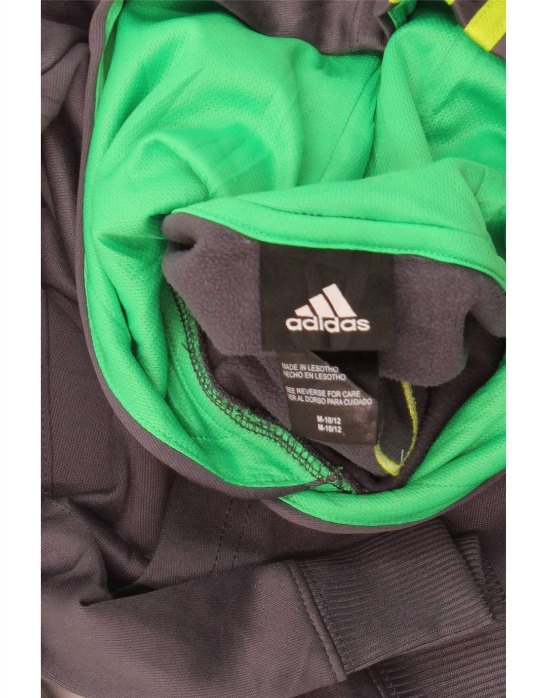 Adidas Grafisk hættetrøje til mænd mellemgrå Colourblock Polyester