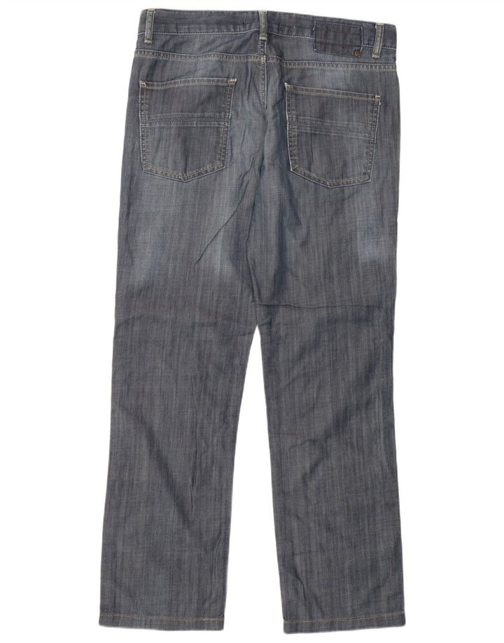 Zara Straight Jeans til mænd EU 42 Large W32 L30 Blå Bomuld