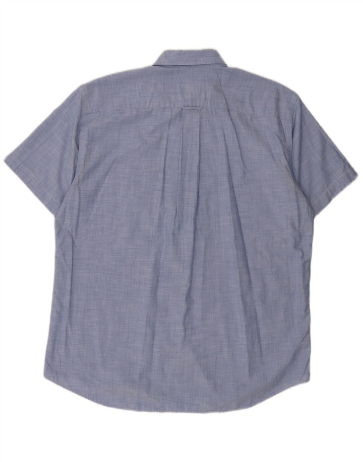 LACOSTE Kortærmet Herreskjorte Størrelse 40 Medium Blå Bomuld