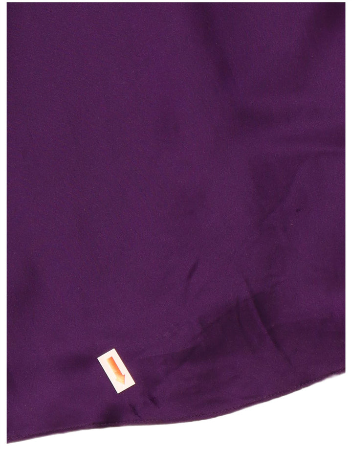 MONSOON Womens One Shoulder Dress UK 10 Small  Purple Silk