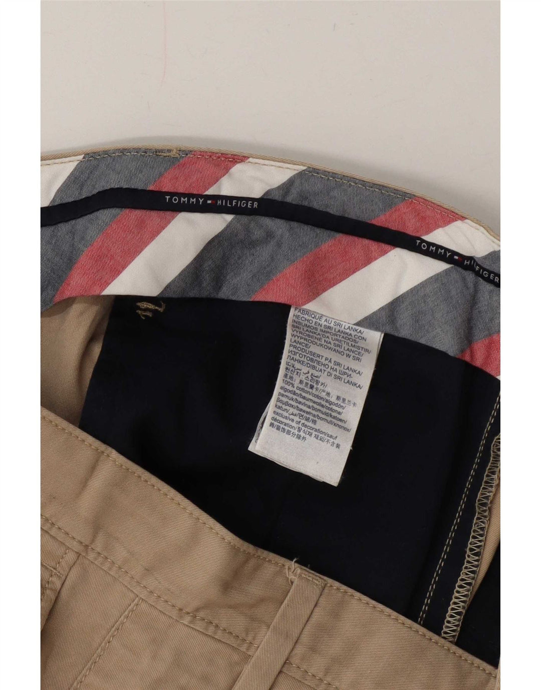 Tommy Hilfiger Herre Chino Shorts Medium W32 Beige Bomuld