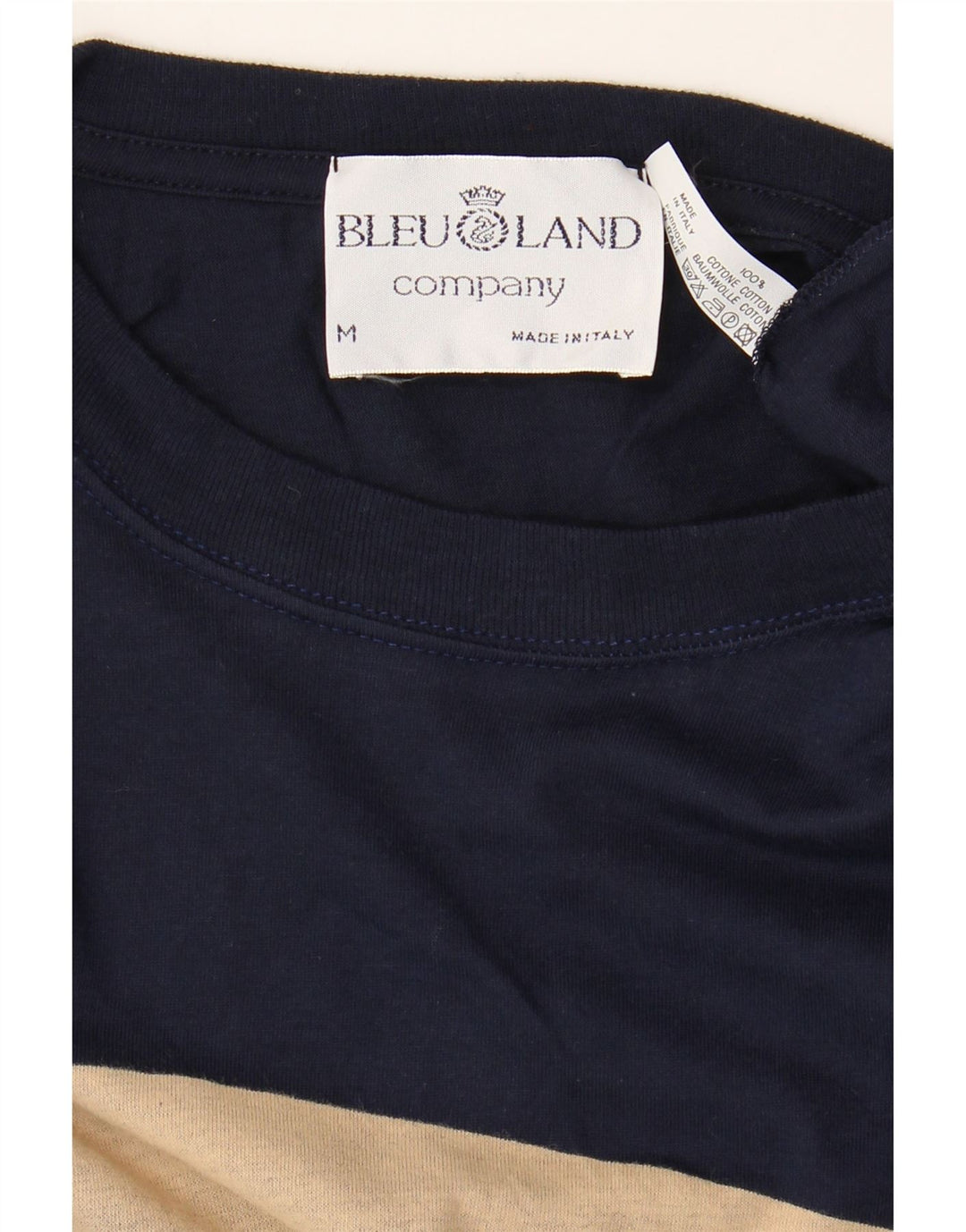Vintage Herre grafisk T-shirt Top Medium Marineblå Bomuld