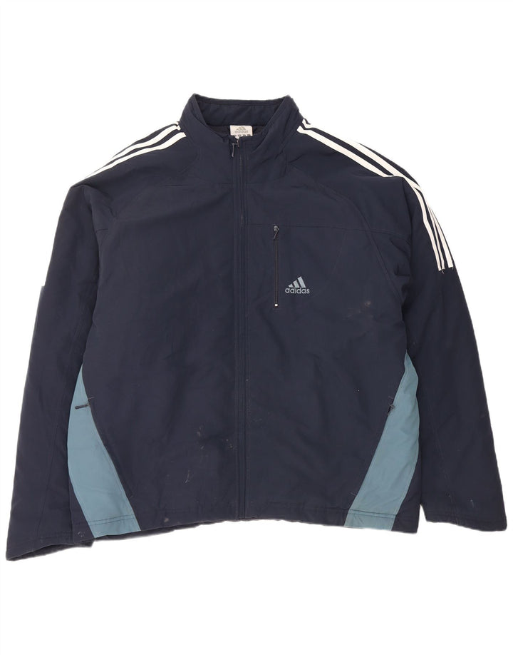 Adidas Grafisk træningsdragt jakke til mænd Stor marineblå polyester